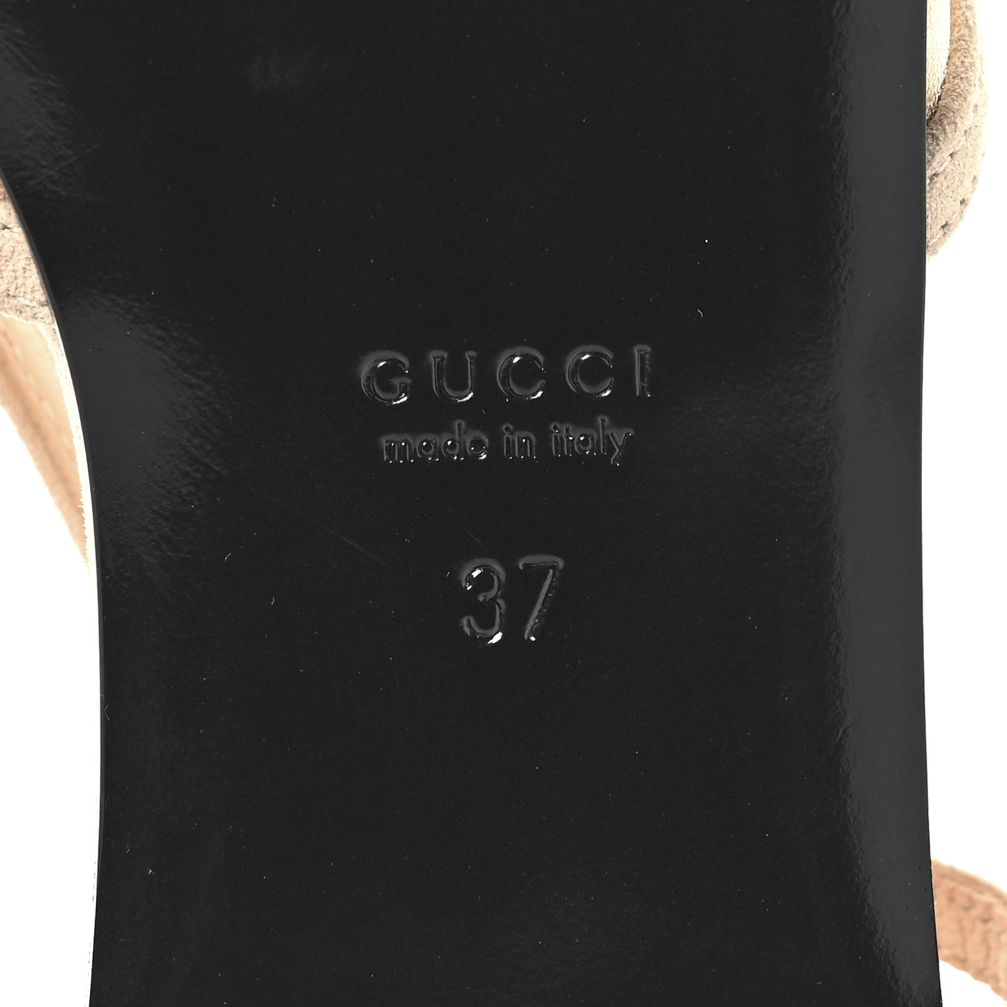 Suede Mesh Crystal GG Monogram Slingback Ballet Flats 37 Light Powder Skin Rose