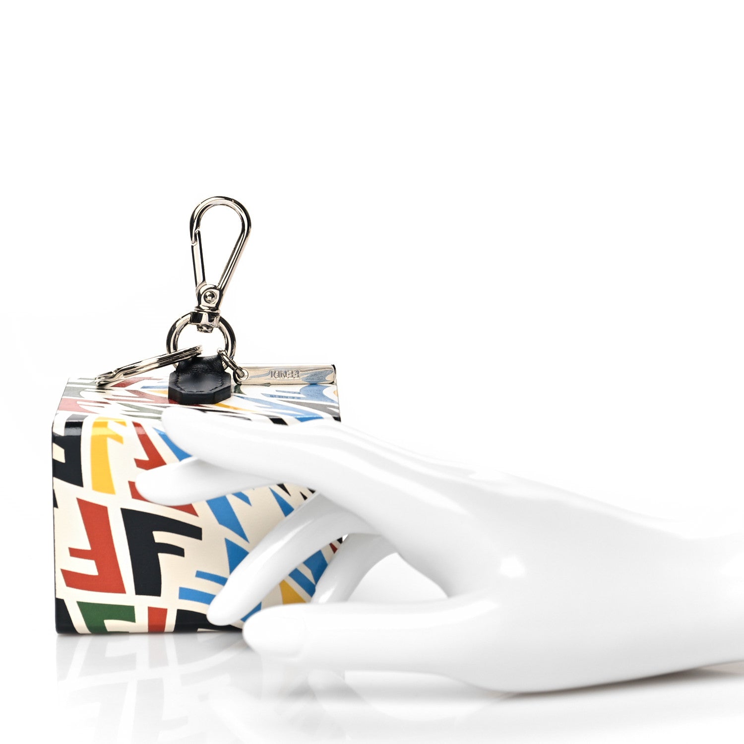 Fendi X SARAH COLEMAN Vitello FF Vertigo Box Key Chain Multicolor 2 of 8