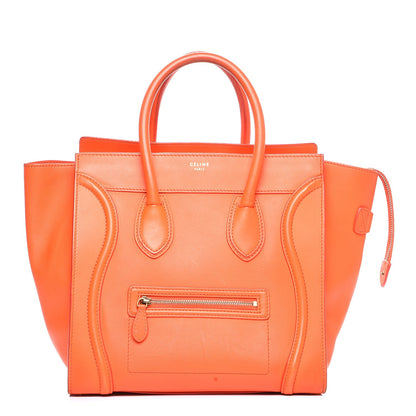 Celine Smooth Calfskin Mini Luggage Bright Orange 1 of 15