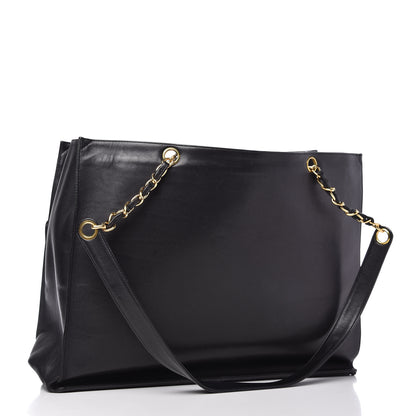 Chanel Lambskin CC Tote Black 3 of 10