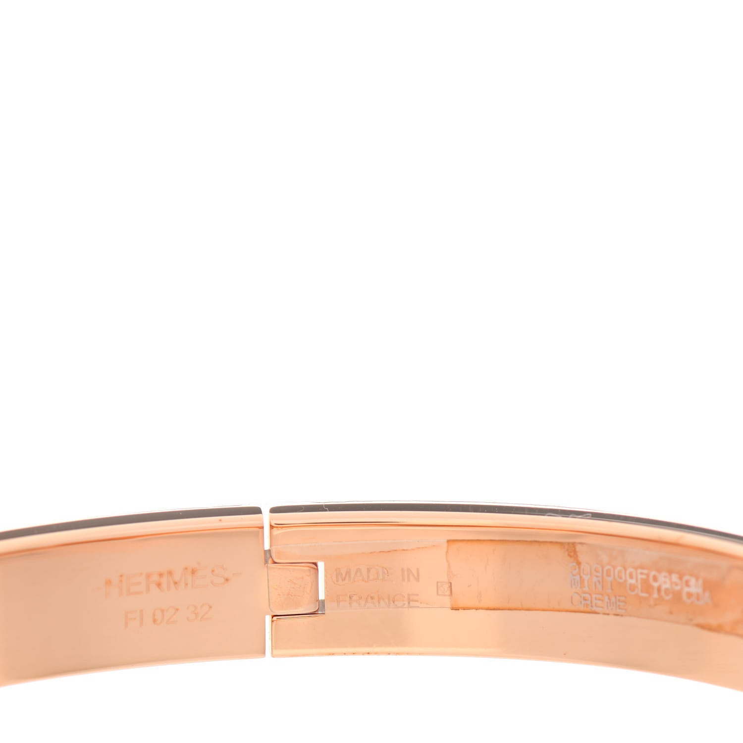 Hermes Enamel Mini Clic Chaine d'Ancre Bracelet GM Creme 4 of 5