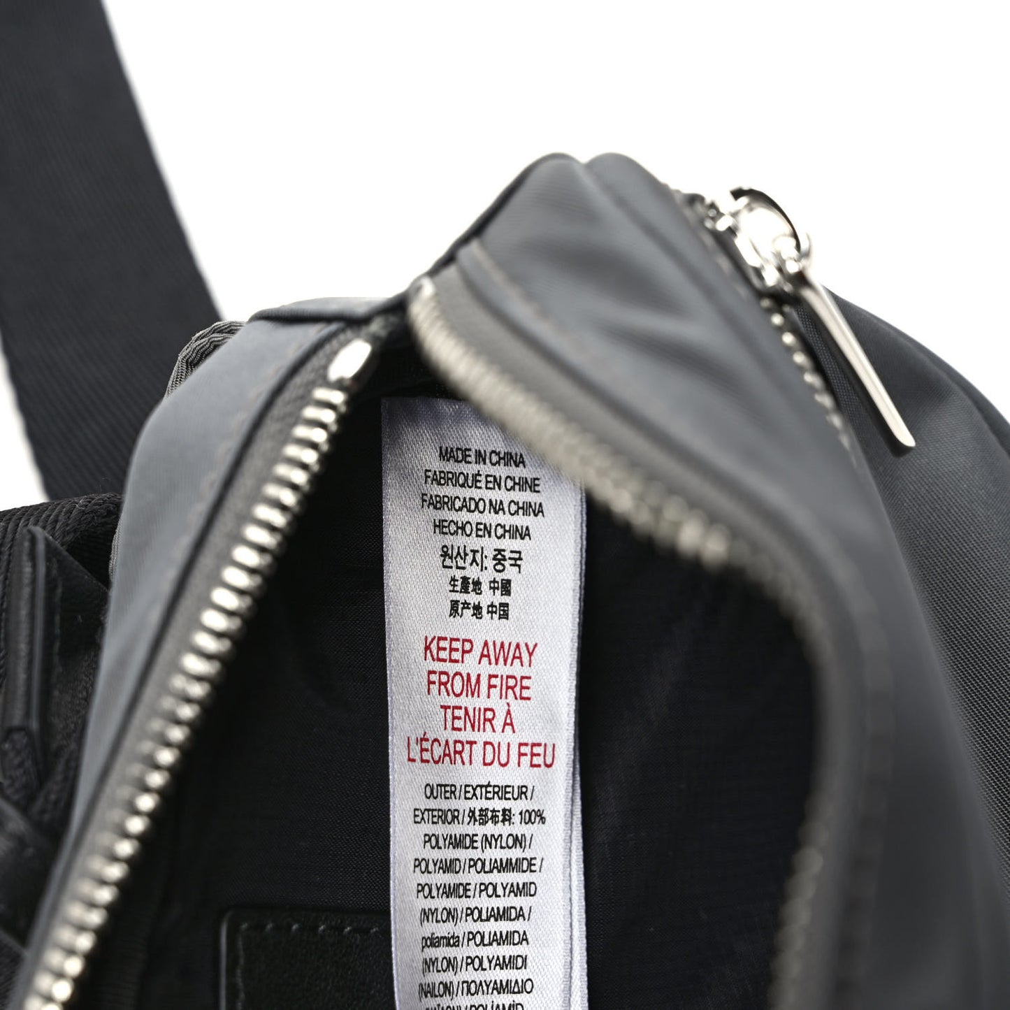 Econyl Logo Print Small Cannon Bum Bag Charcoal Grey