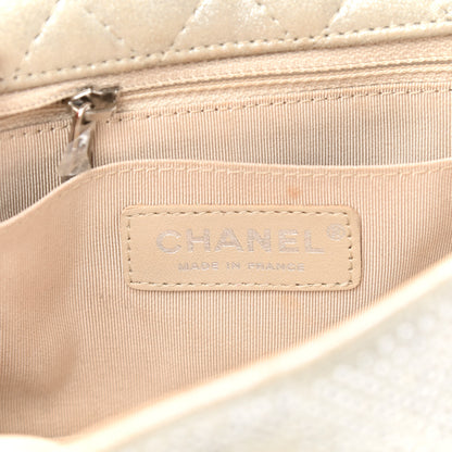 Chanel Iridescent Calfskin Studded Mini Flap Silver 5 of 14