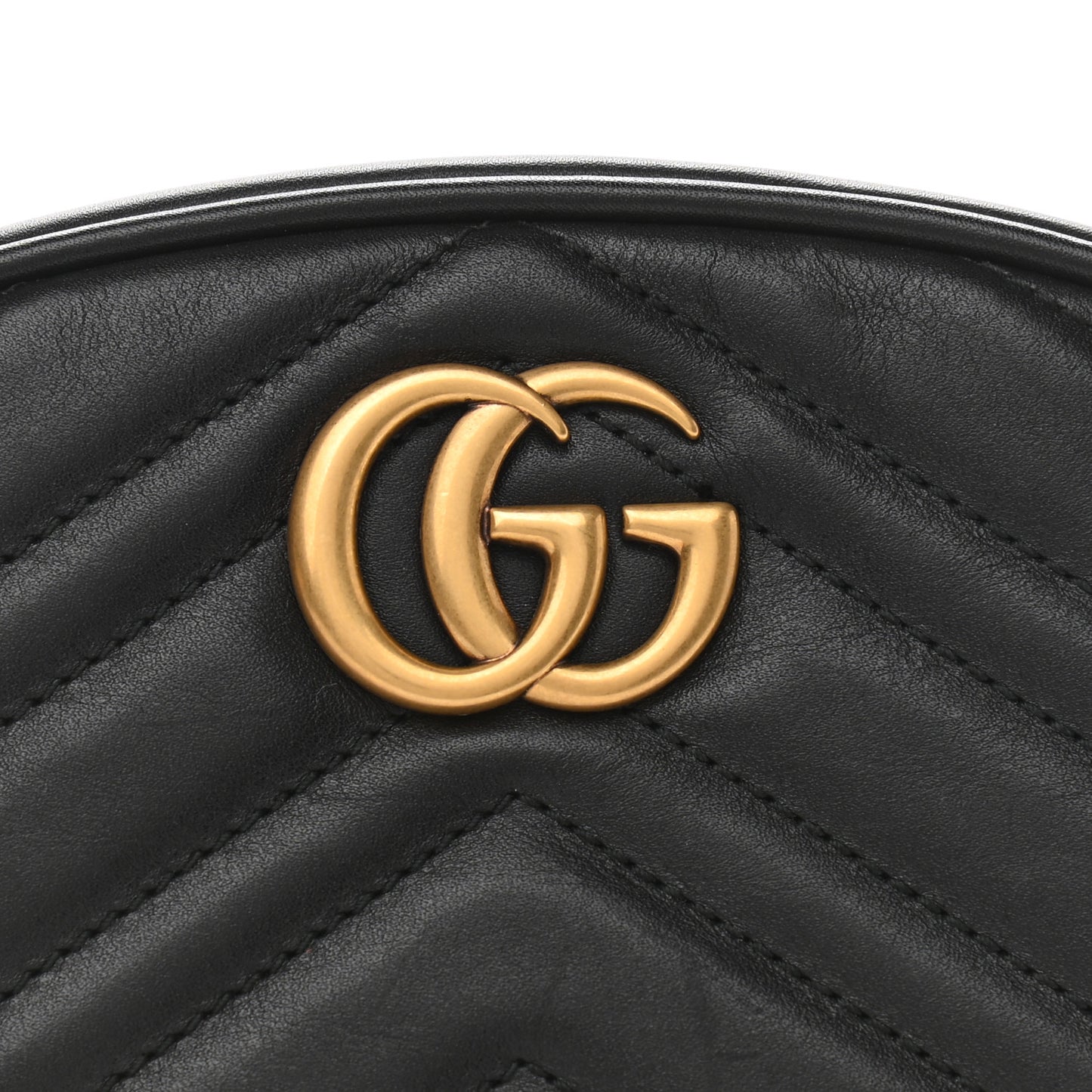 Calfskin Matelasse GG Marmont Belt Bag 95 38 Black