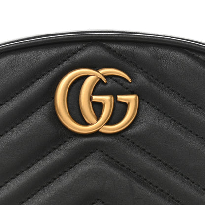 Gucci Calfskin Matelasse GG Marmont Belt Bag 95 38 Black 9 of 12