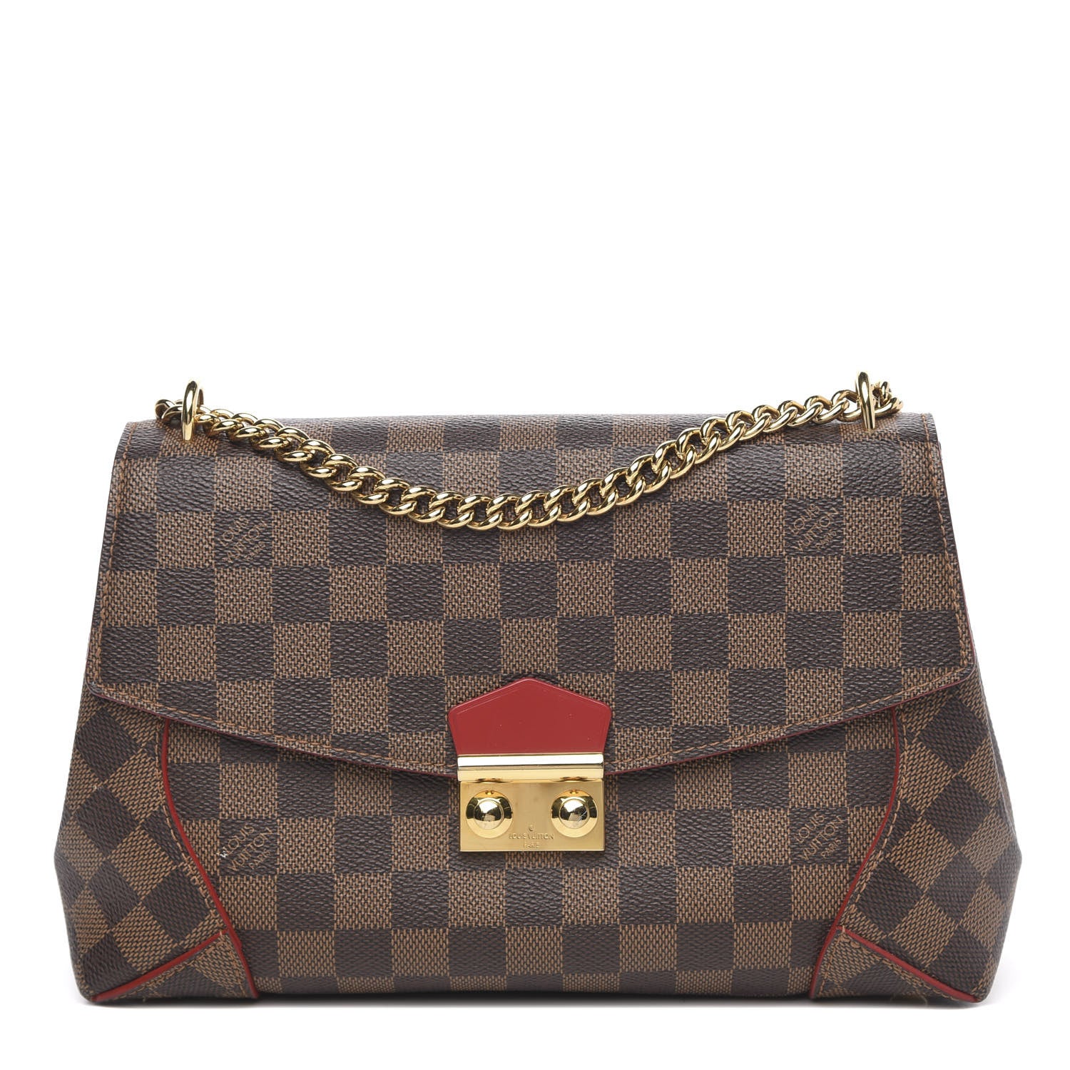 Louis Vuitton Damier Ebene Caissa Clutch Cherry 1 of 9
