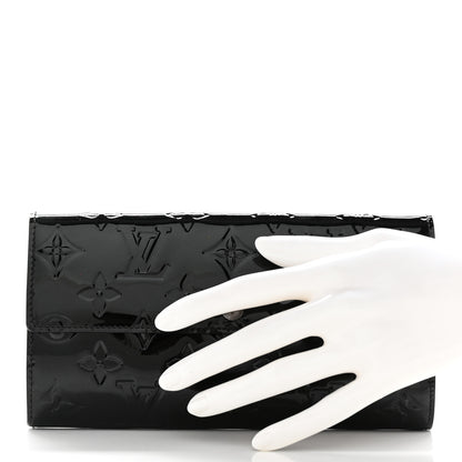 Louis Vuitton Vernis Sarah Wallet Black 2 of 13