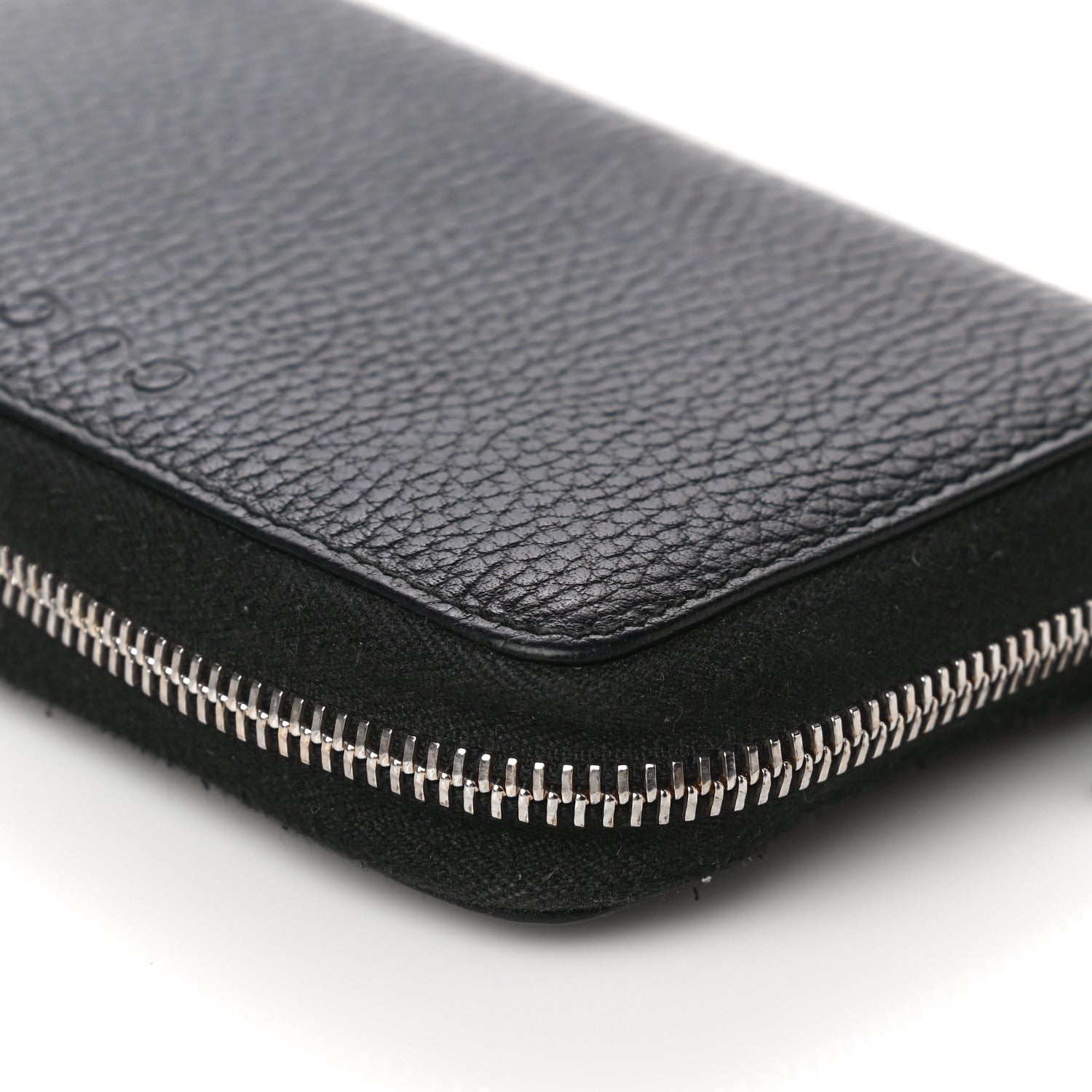 Gucci Pebbled Calfskin Zip Around Wallet Black 8 of 15