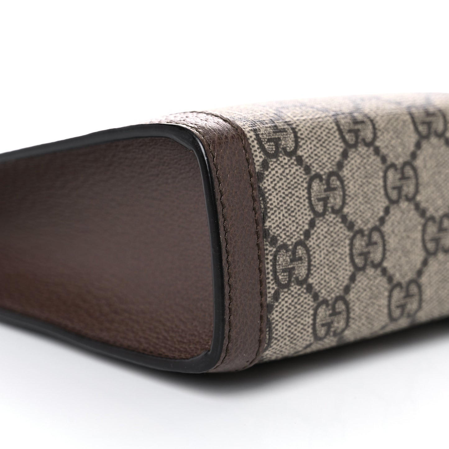 GG Supreme Monogram Web Ophidia Pouch Brown