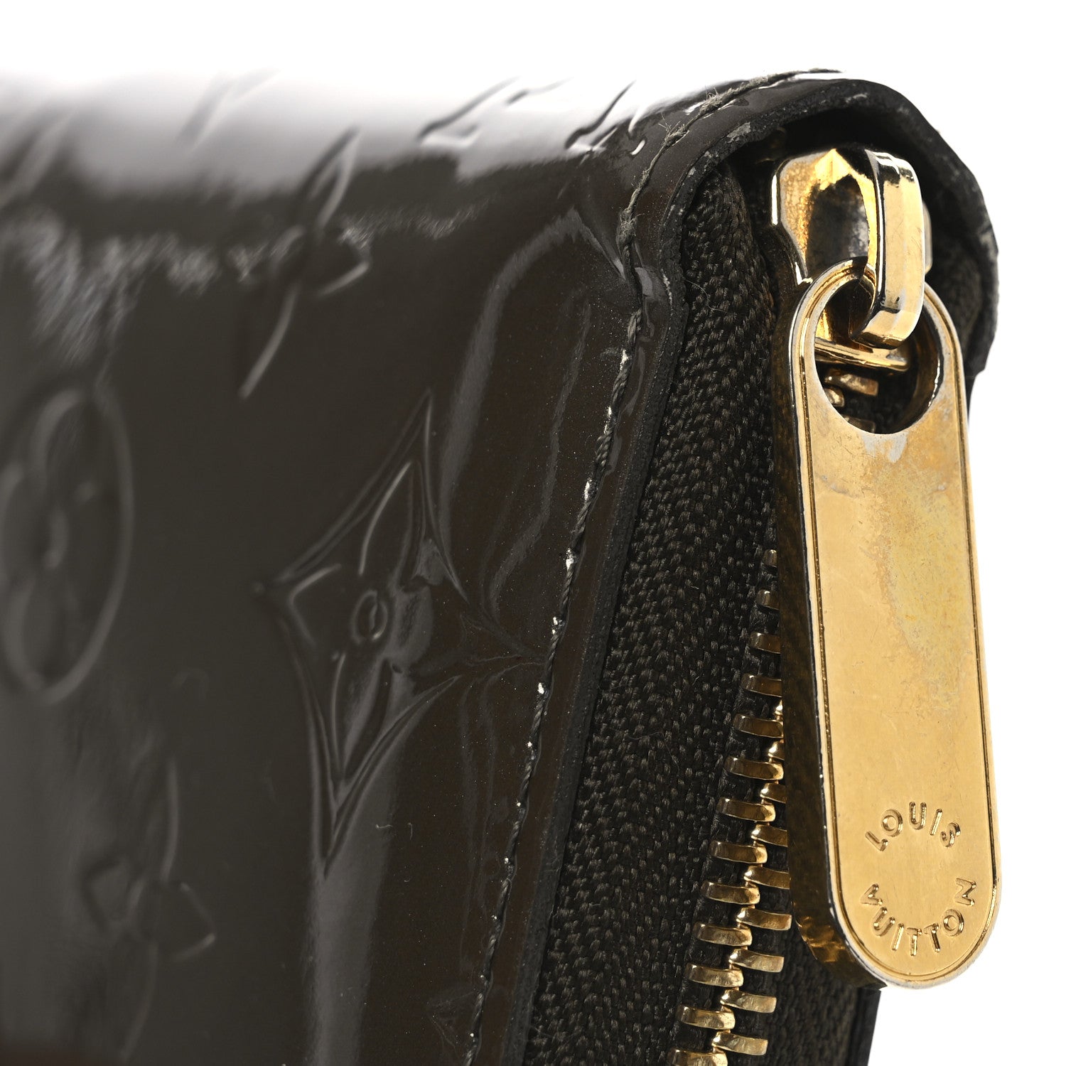 Louis Vuitton Vernis Zippy Wallet Vert Bronze 10 of 10