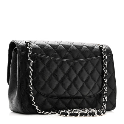 Chanel Caviar Quilted Jumbo Double Flap Black 3 of 11