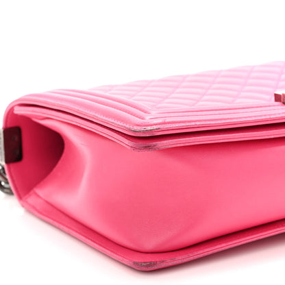 Chanel Lambskin Quilted New Medium Boy Flap Pink 5 of 12