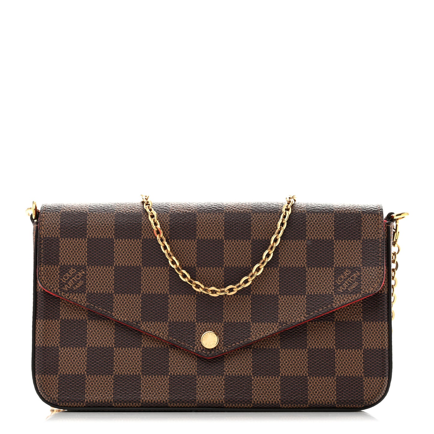 Damier Ebene Pochette Felicie Chain Wallet