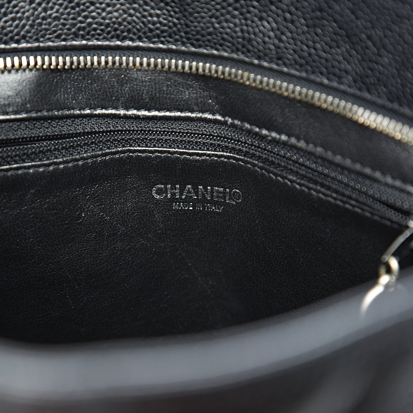 Caviar Quilted Medallion Tote Black