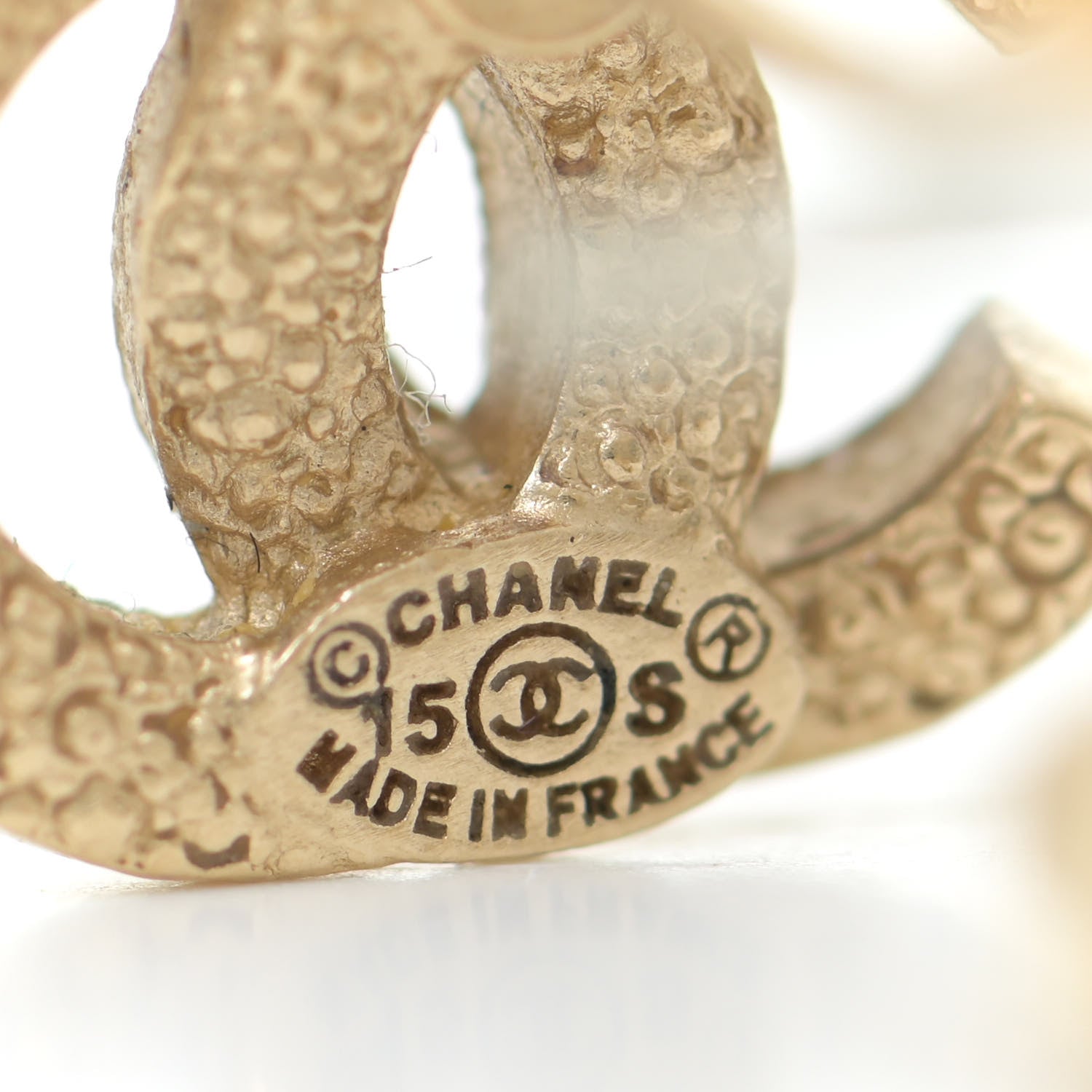 Chanel Crystal CC Earrings Gold 4 of 7