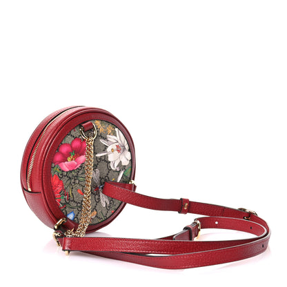 Gucci GG Supreme Monogram Web Flora Mini Ophidia Round Backpack Red 3 of 10
