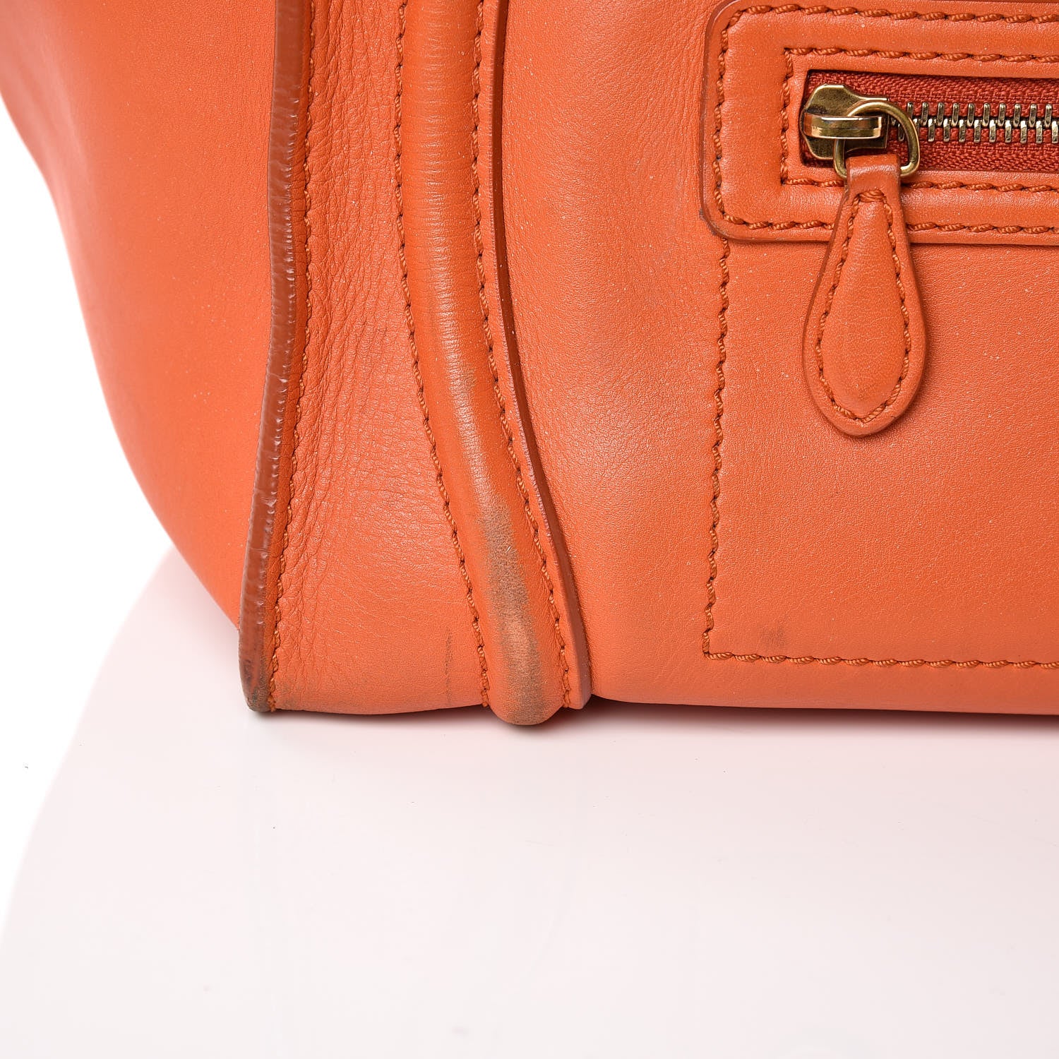 Celine Smooth Calfskin Mini Luggage Bright Orange 15 of 15