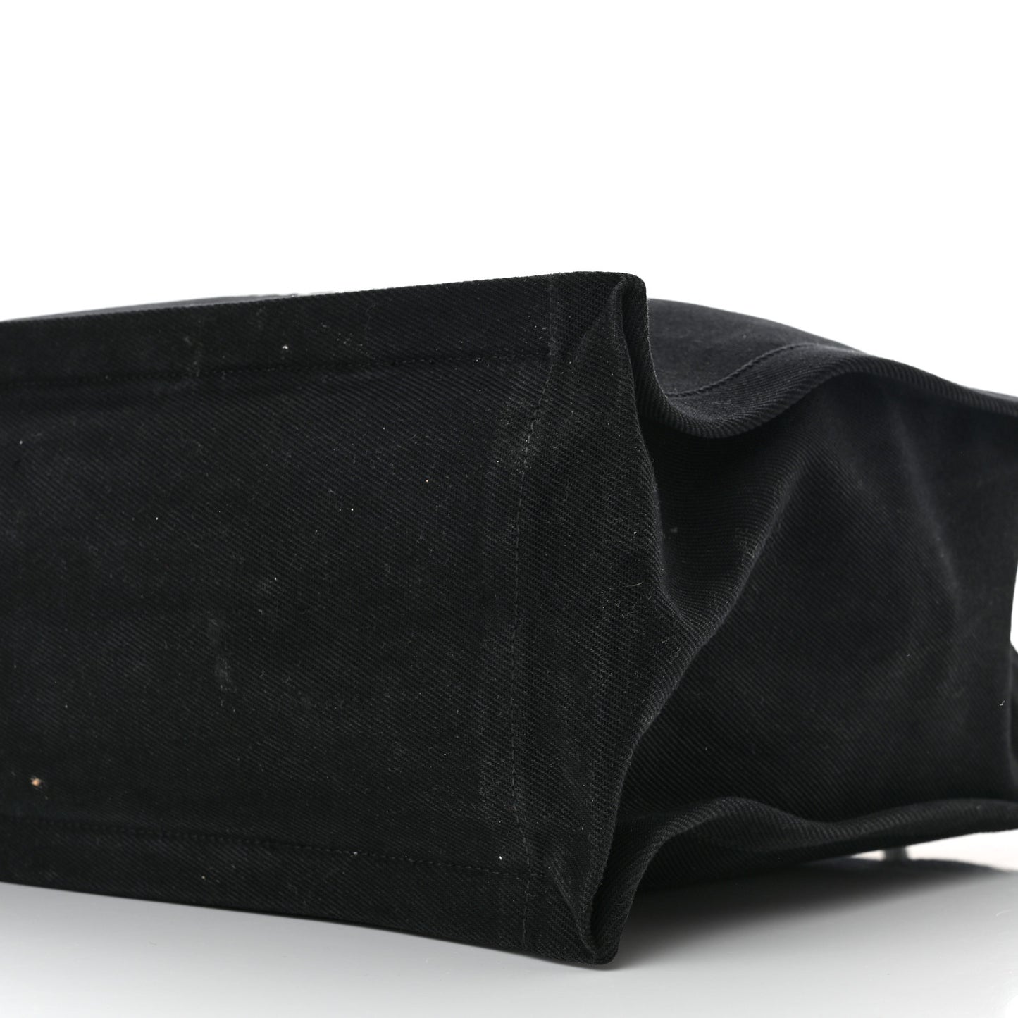 Linen Calfskin Rive Gauche Tote Black
