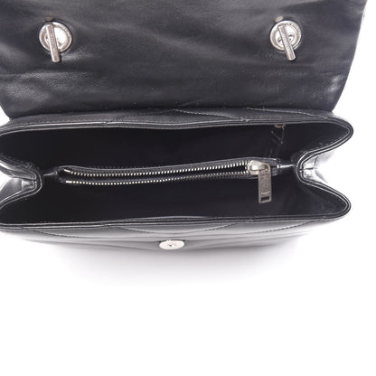 Saint Laurent Calfskin Y Quilted Monogram Medium Loulou Satchel Black 5 of 11