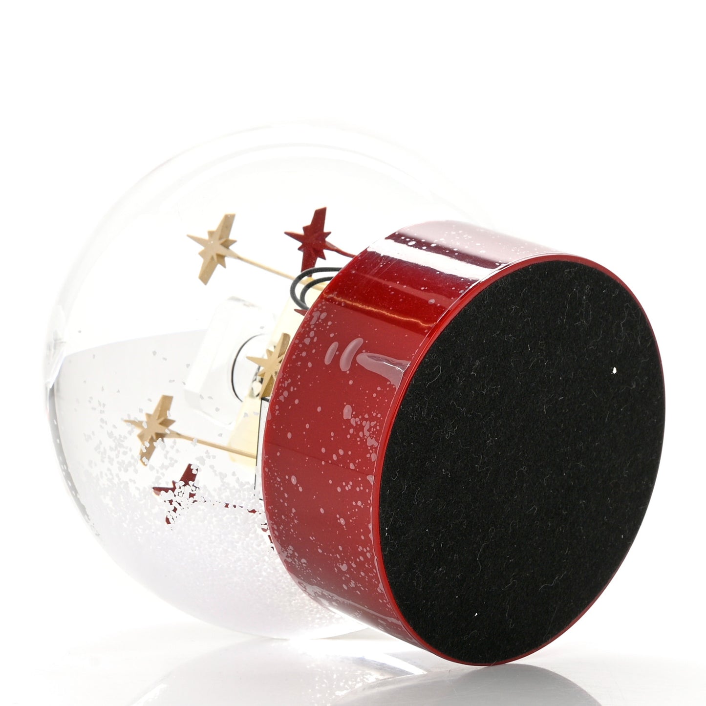 Glass N°5 Perfume Bottle Snow Globe Red