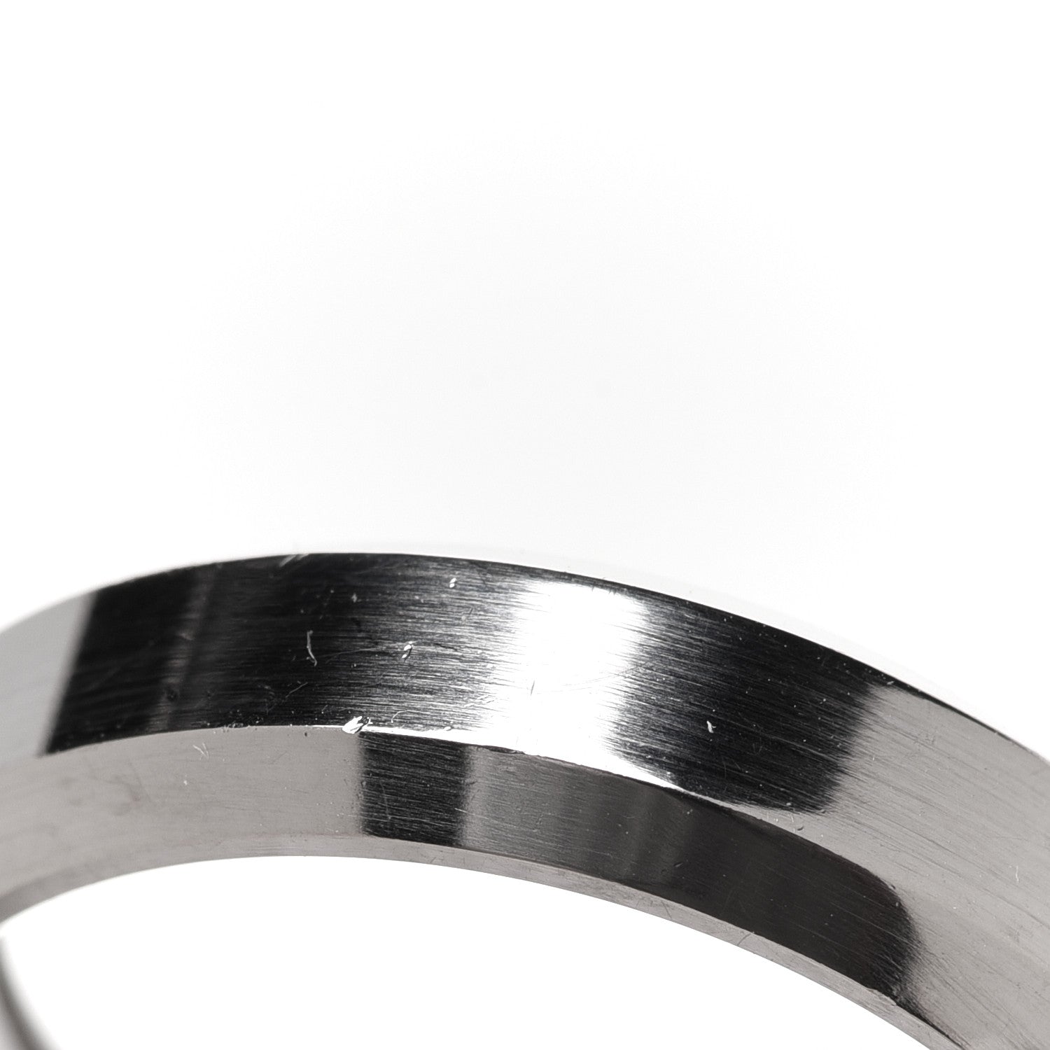 David Yurman 18K White Gold 6mm Beveled Band Ring 62 10 5 of 5