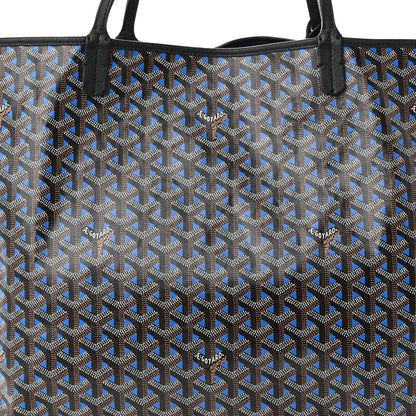 Goyard Goyardine Saint Louis Claire Voie GM Black Sky Blue 7 of 9