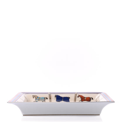 Hermes Porcelain Couvertures Et Tenues De Jour Change Tray 6 of 6