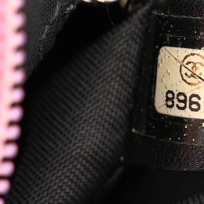 Chanel Calfskin Quilted Cambon Pochette Pink Black 7 of 10