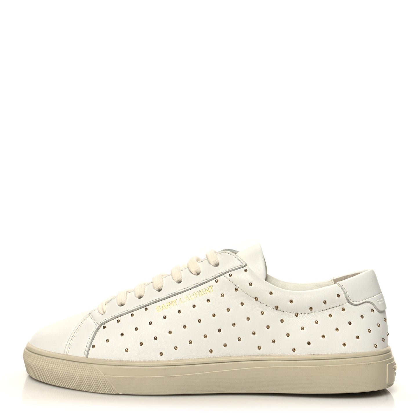 Calfskin Womens Andy Pearl Low Top Sneakers 36 White