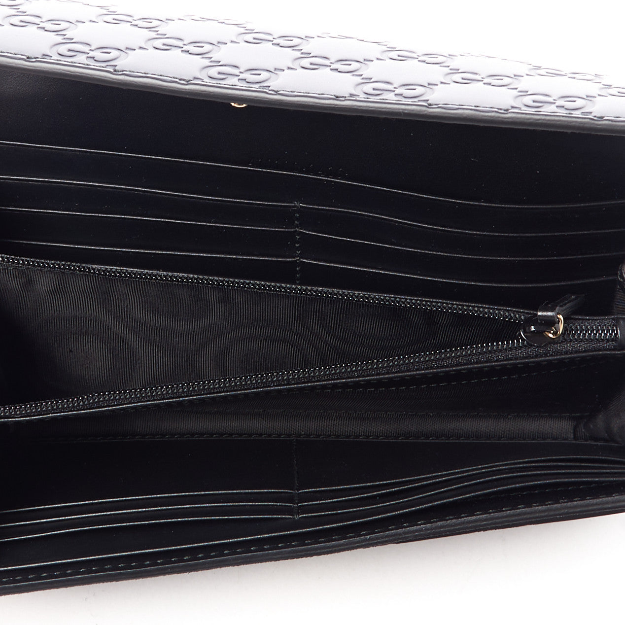 Guccissima Continental Flap Wallet Black