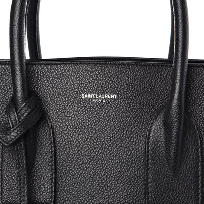 Saint Laurent Grained Calfskin Small Sac De Jour Black 7 of 12