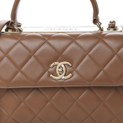 Chanel Lambskin Quilted Small Trendy CC Flap Dual Handle Bag Camel 11 of 11