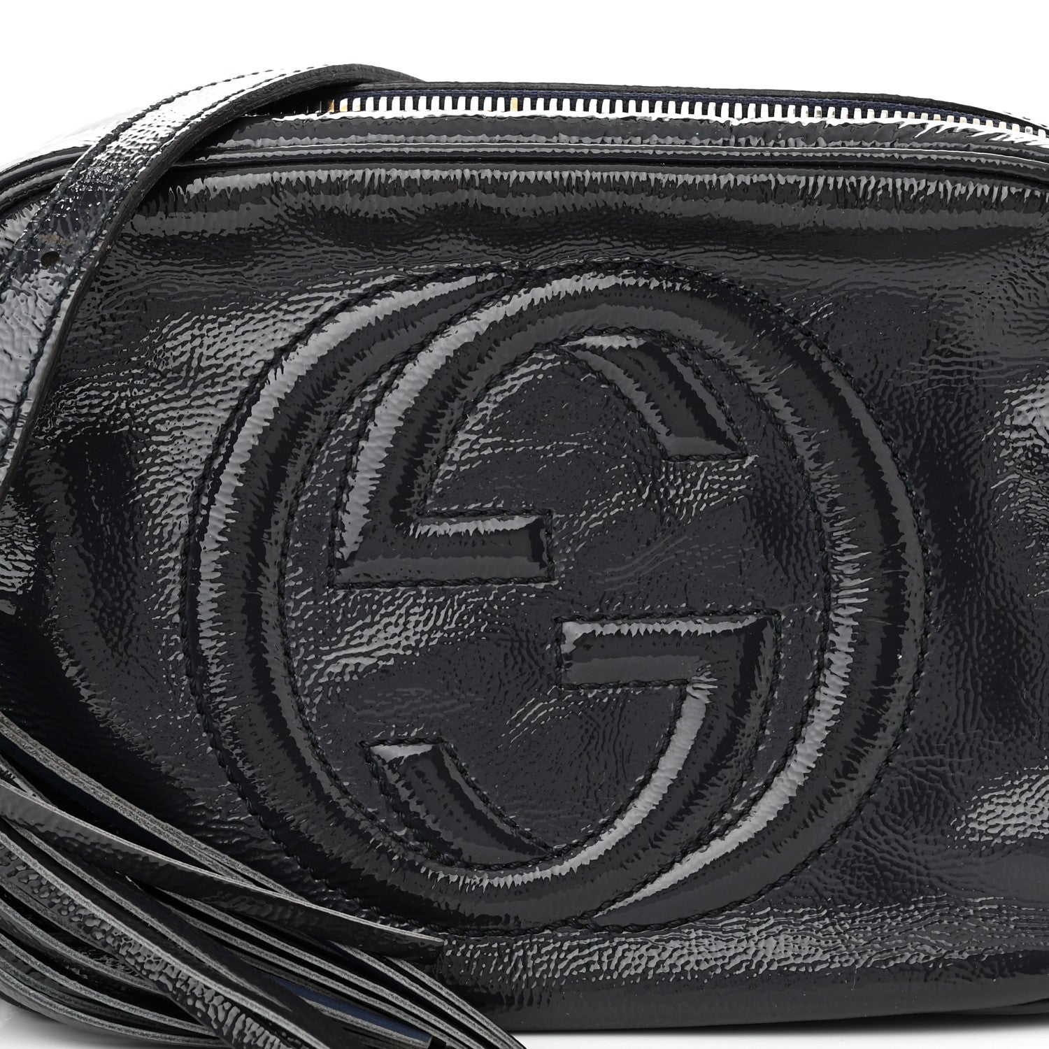 Gucci Vernice Naplack Small Soho Disco Bag Uniform Blue 8 of 14