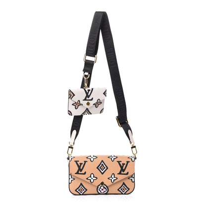 Louis Vuitton Monogram Wild At Heart Felicie Strap & Go Arizona Creme 1 of 4