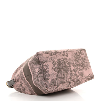 Christian Dior Technical Fabric Toile De Jouy DiorTravel Nomad Pouch Pink Grey 4 of 7