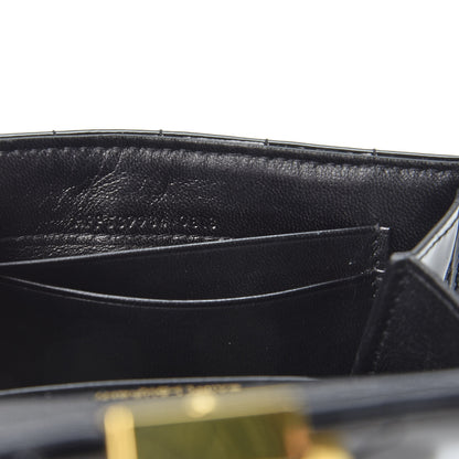 Saint Laurent Patent Matelasse Monogram Vicky Tri-Fold Wallet Black 9 of 9