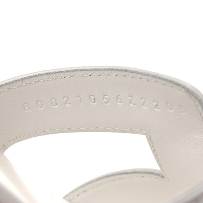 Hermes Box Calfskin Oran Sandals 38 White 10 of 11
