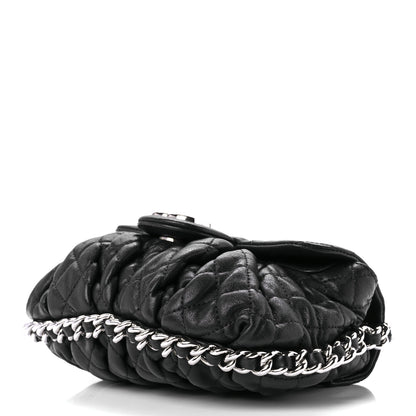 Chanel Washed Lambskin Quilted Mini Chain Around Flap Black 10 of 12