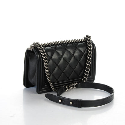 Chanel Calfskin Stitched Medium Boy Flap Black 3 of 7
