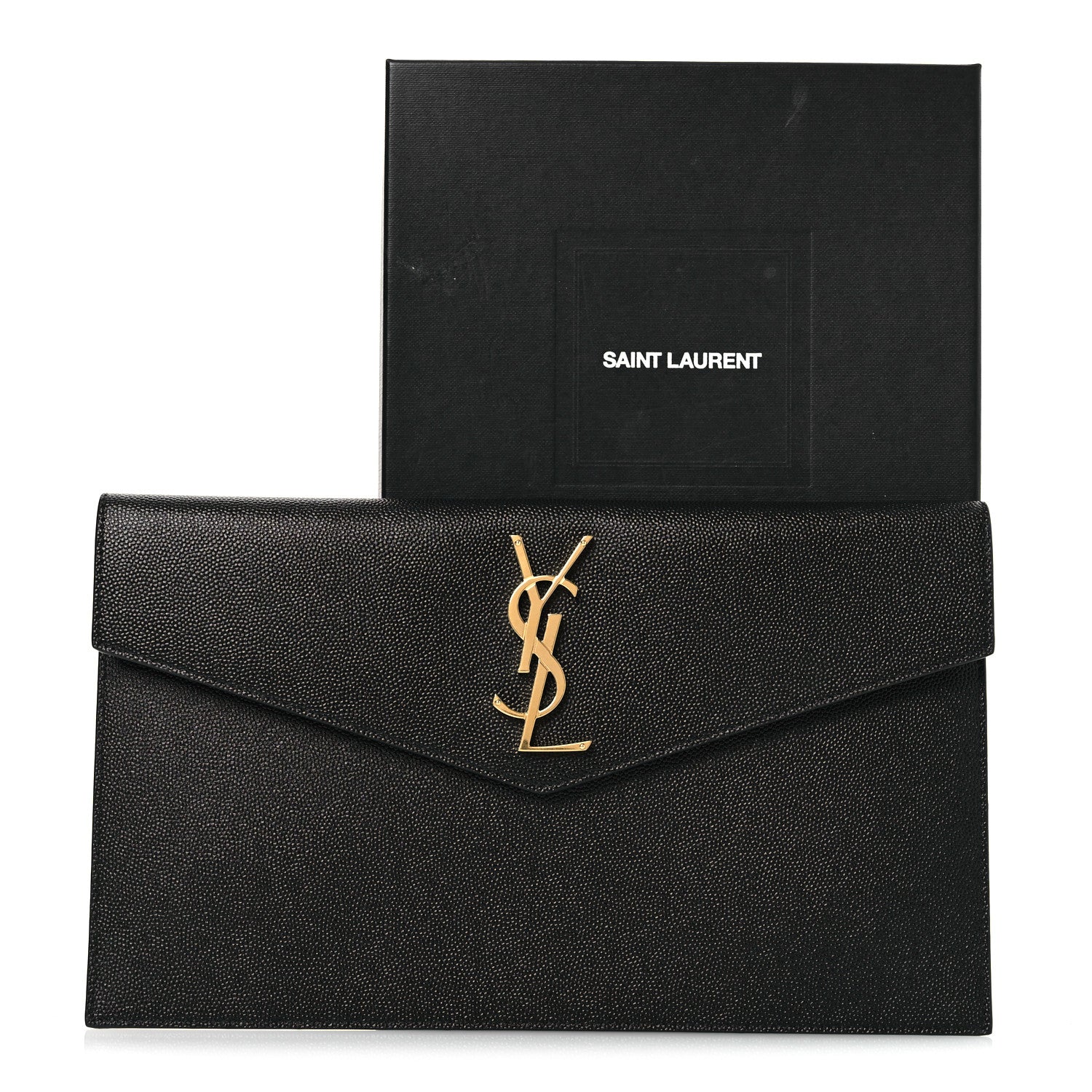 Saint Laurent Grain De Poudre Uptown Pouch Black 8 of 8
