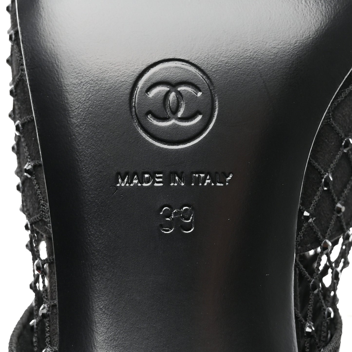 Resille Strass Kid Suede Patent Mary Jane Short Boots 39 Black
