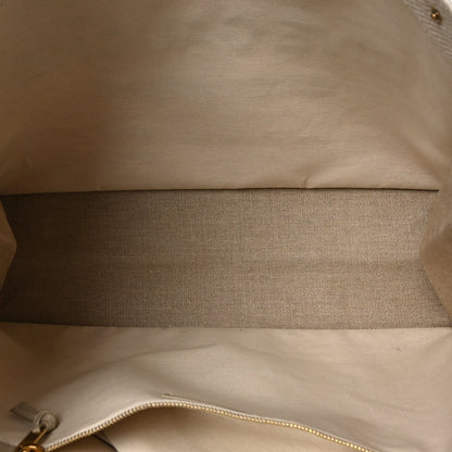 Saint Laurent Linen Calfskin Rive Gauche Tote Beige Sea Salt 5 of 11