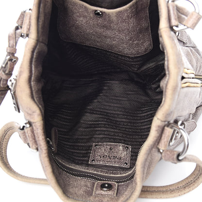 Prada Cervo Zippers Hobo Brown 5 of 15
