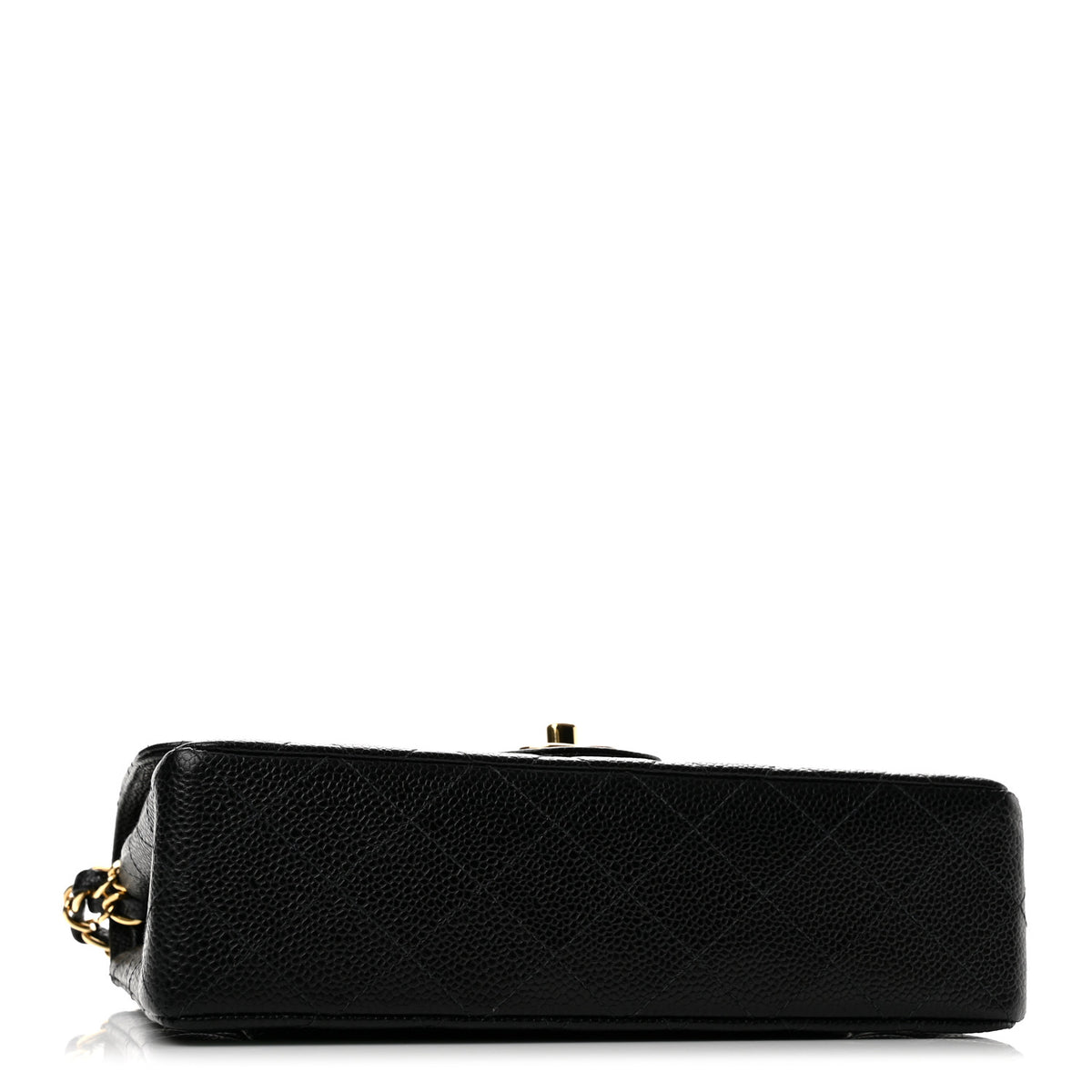 Caviar Quilted Small Double Flap Black