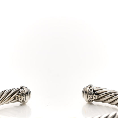 David Yurman Sterling Silver 14K Yellow Gold 7mm X Station Cable Bracelet 3 of 3