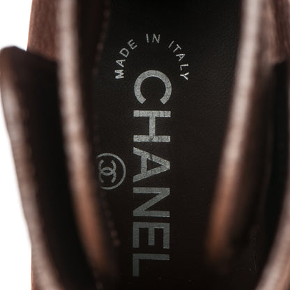 Chanel Suede Calfskin Short Boots 35 Brown 7 of 8