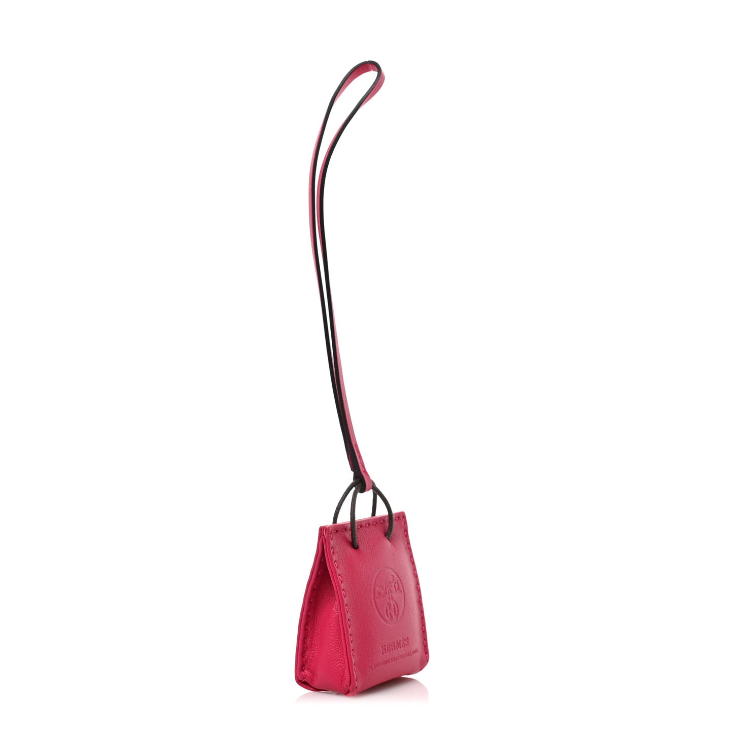 Milo Lambskin Swift Shopping Bag Charm Rose Mexico