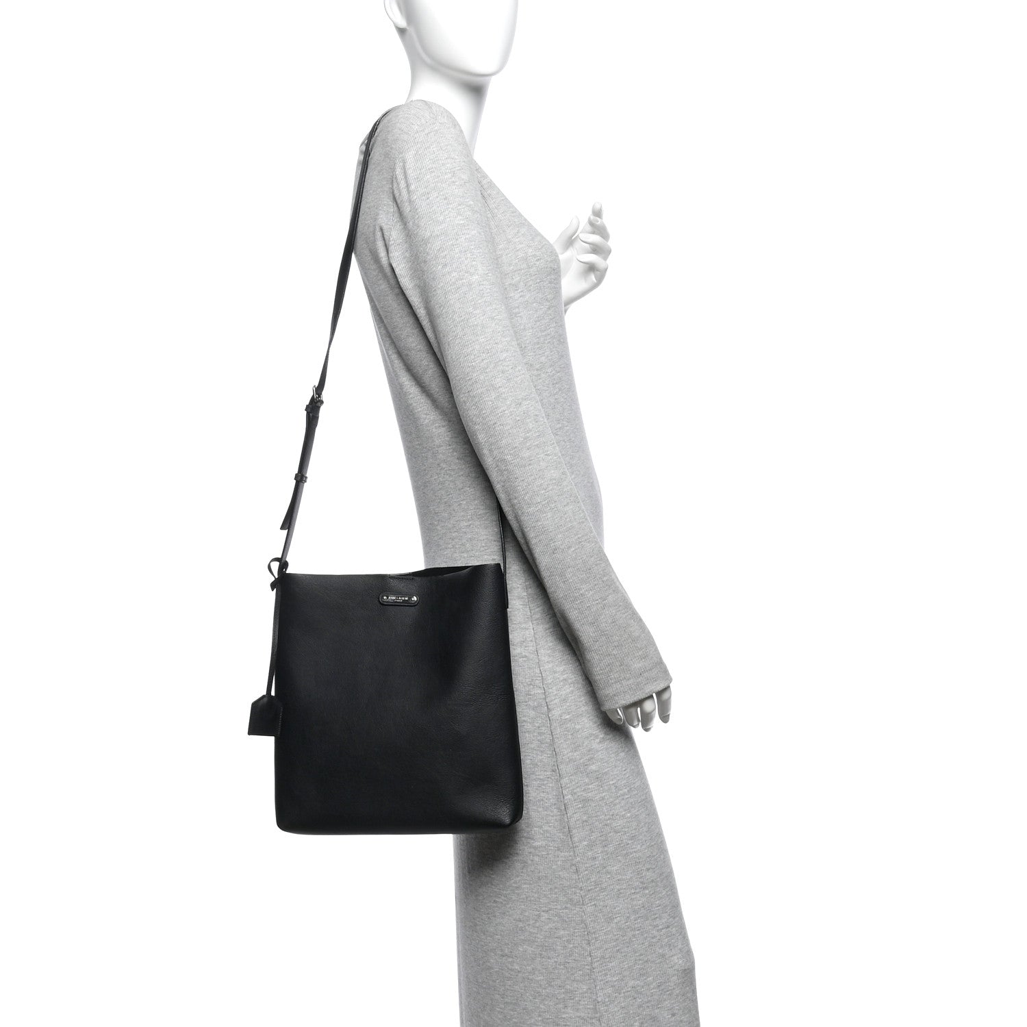Saint Laurent Calfskin Bold Shopping Tote Black 2 of 15