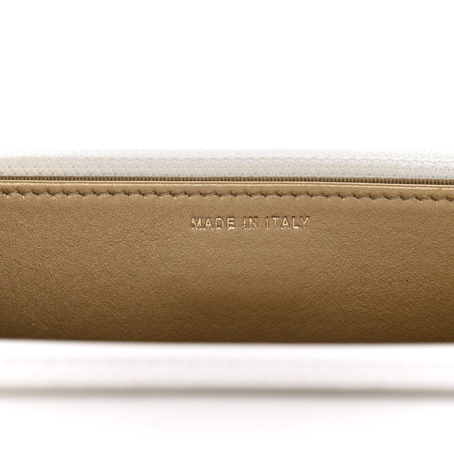 Lambskin Quilted CC Pearl Crush Wallet on Chain WOC White