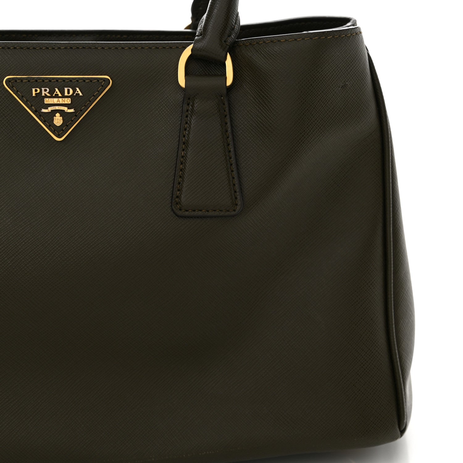 Prada Saffiano Lux Medium Tote Militare 11 of 14